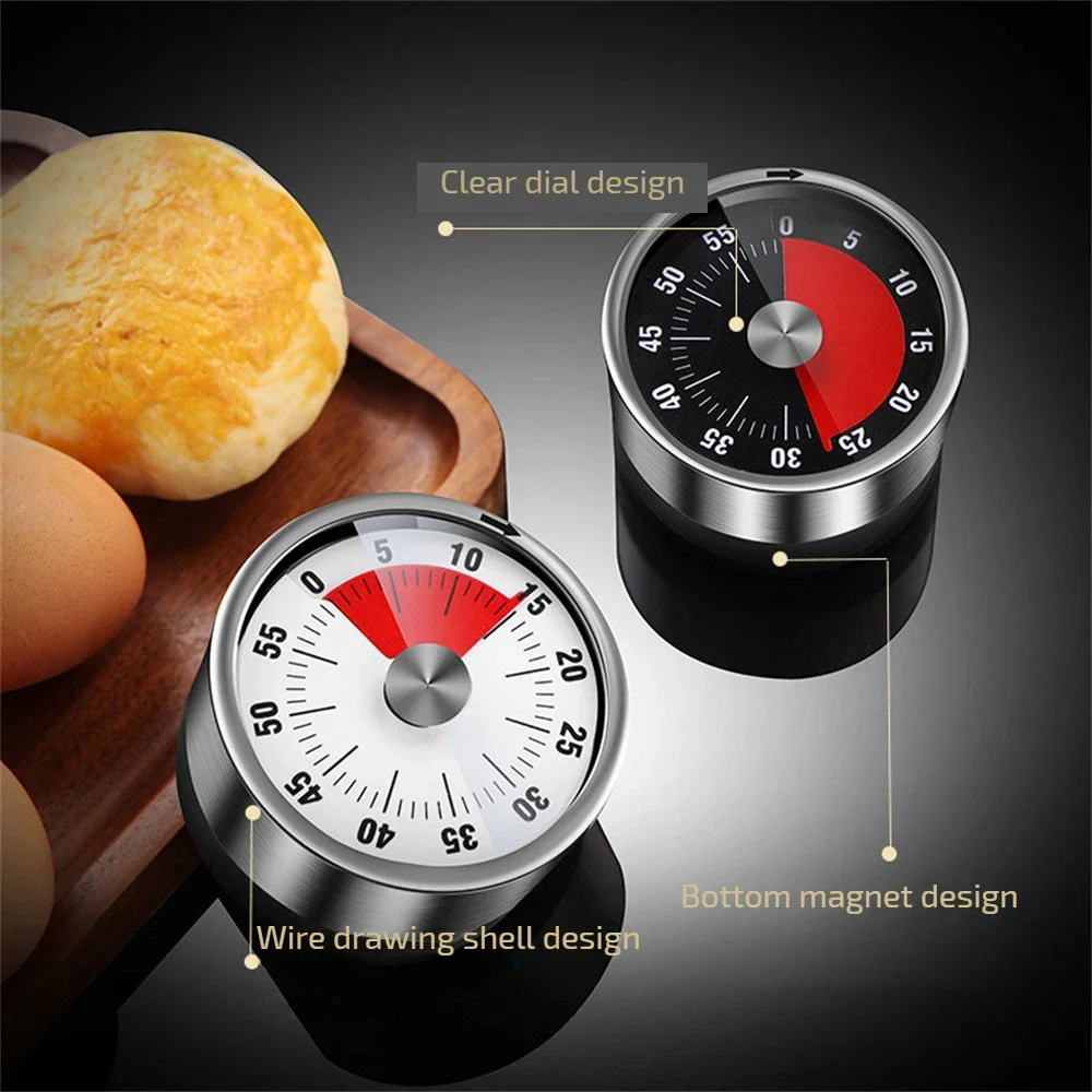 Commercial Kitchen Timer - Novo temporizador visual de aço inoxidável,
