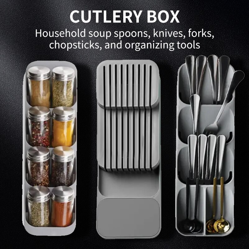 Commercial Kitchen Knife Holder - Bandeja De Armazenamento De Talheres Para