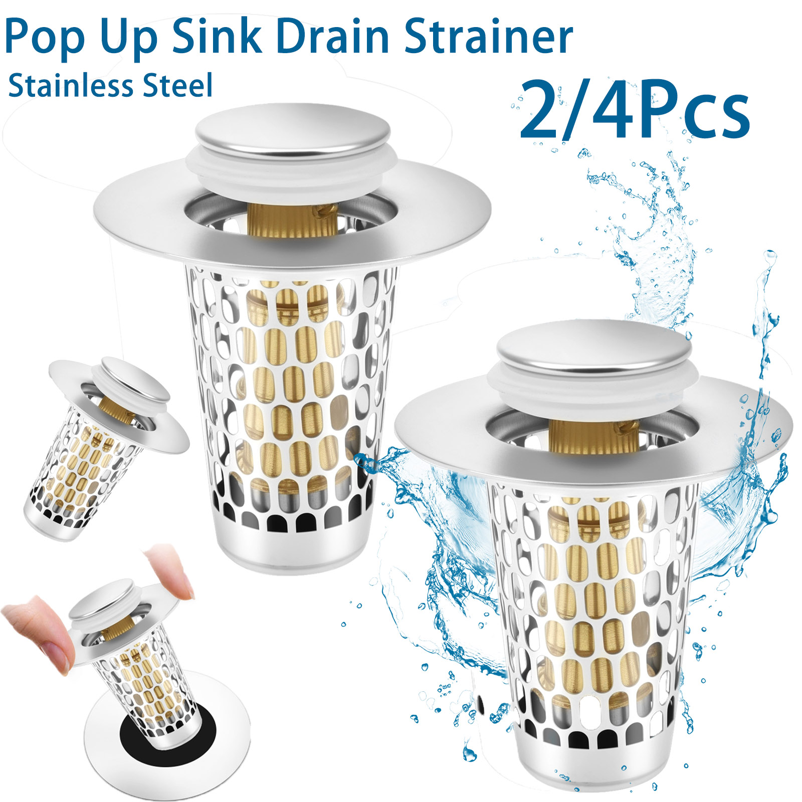 Commercial Kitchen Sink - 2/4pc pop up pia dreno filtro