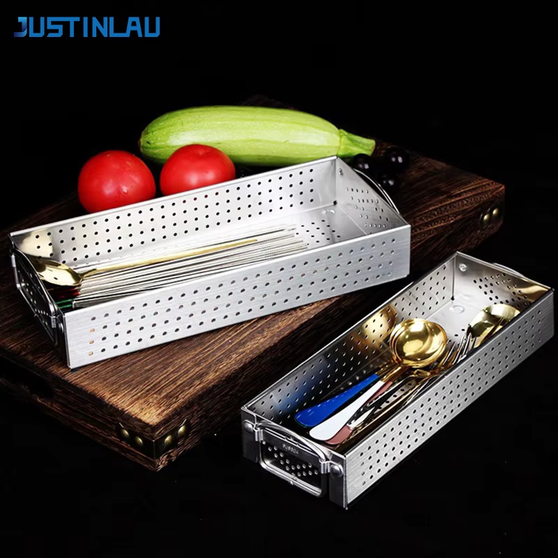 Commercial Kitchen Knife Holder - JUSTINLAU Caixa de Talheres de Aço