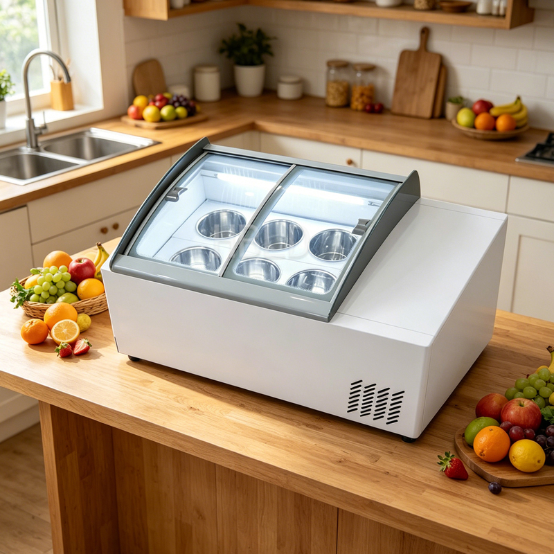 Refrigerated Display Case - Vitrine Refrigerada Comercial para Sorvetes e