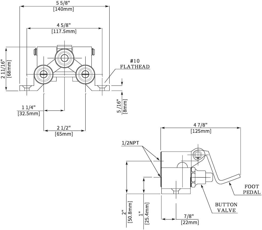 Válvula de Pedal de Latão com  - Commercial Kitchen Sink avaliação e preço
