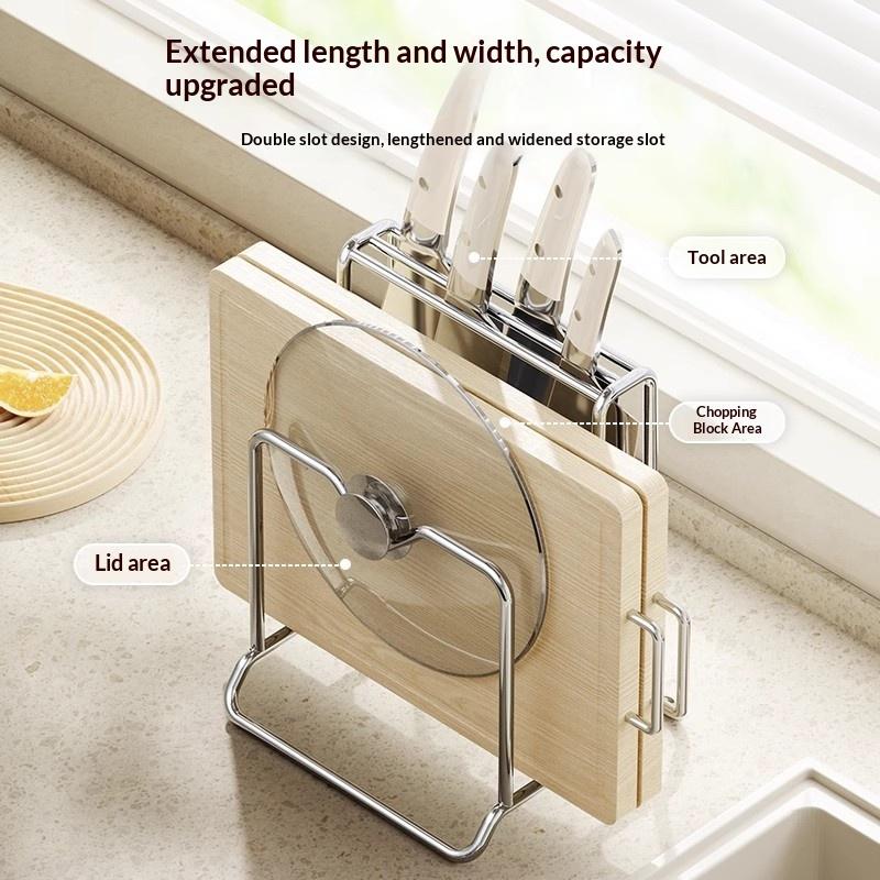 Suporte de faca de aço inoxidá - Commercial Kitchen Knife Holder avaliação e preço
