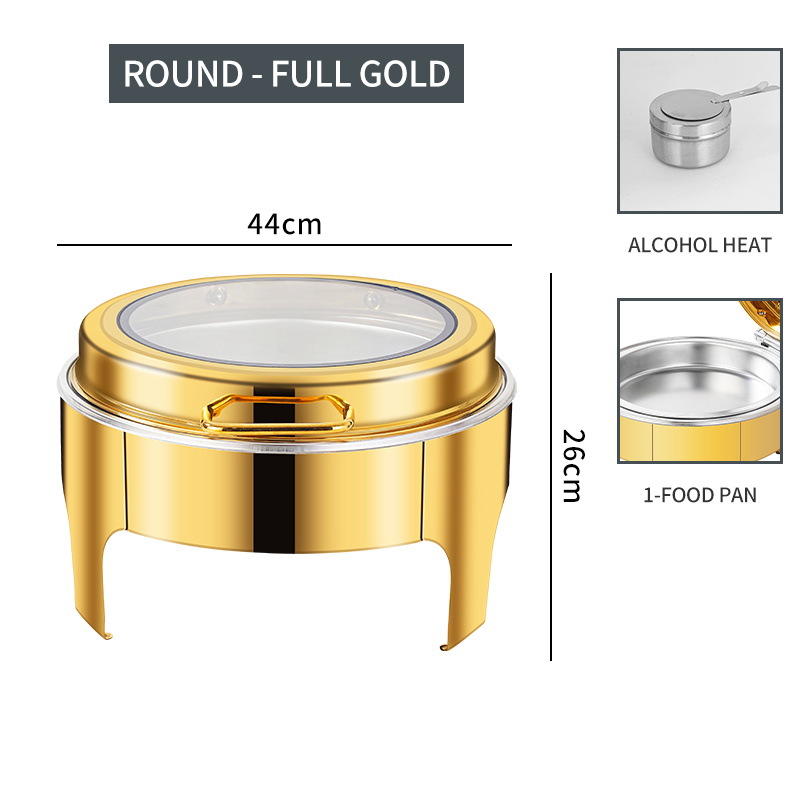 Ouro 6l de aço inoxidável redo - Bain Marie Food Warmer avaliação e preço