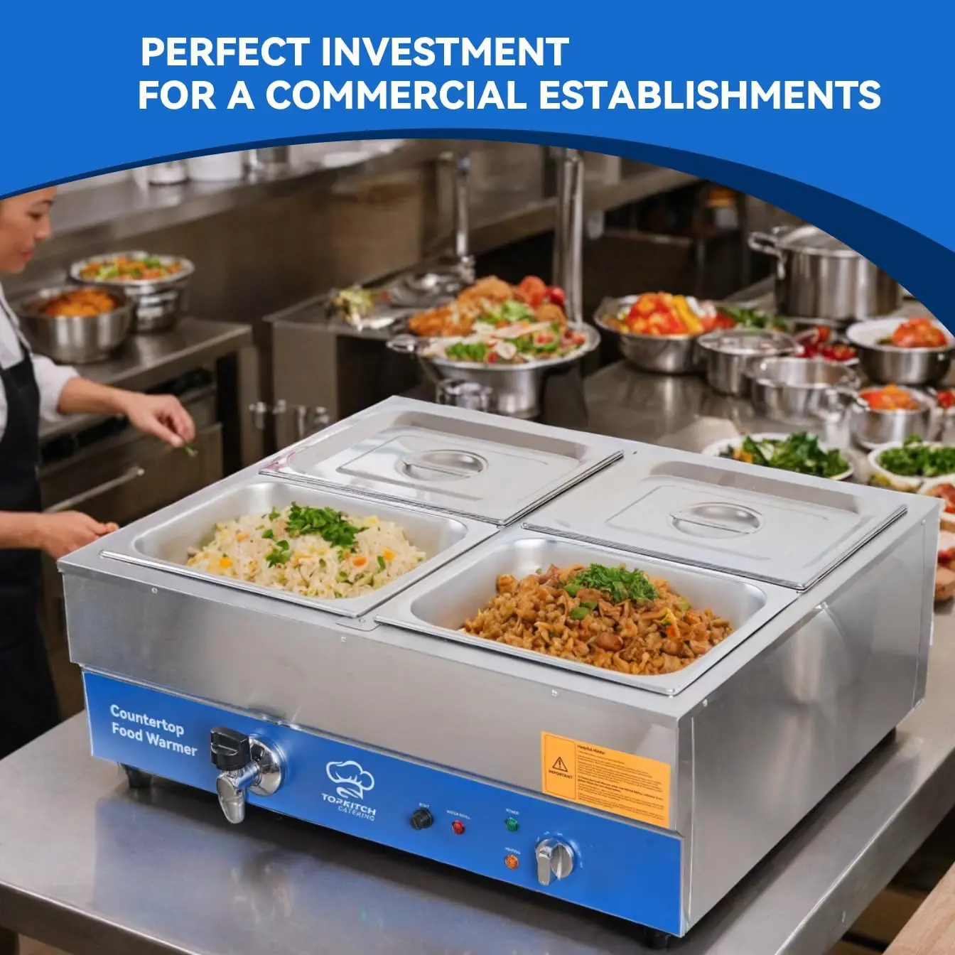 Aquecedor de Alimentos Comerci - Bain Marie Food Warmer avaliação e preço