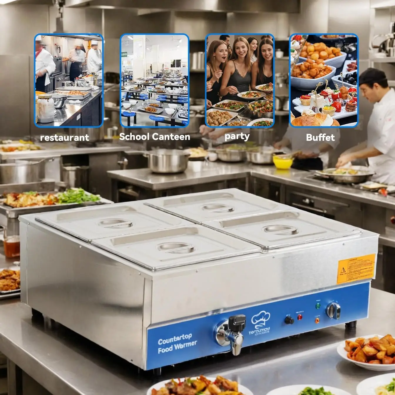 Aquecedor de Alimentos Comerci - Bain Marie Food Warmer avaliação e preço
