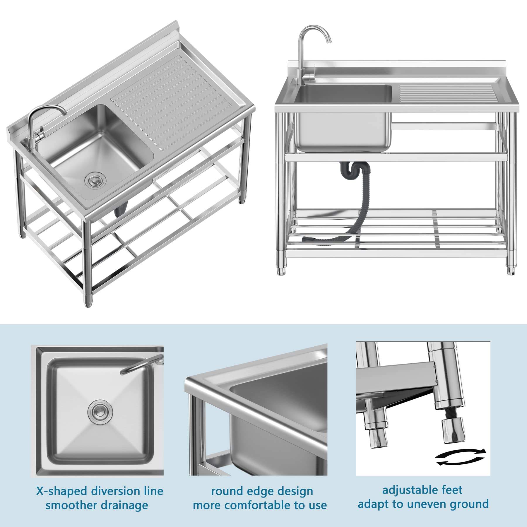 Pia Comercial de Aço Inoxidáve - Commercial Kitchen Sink avaliação e preço