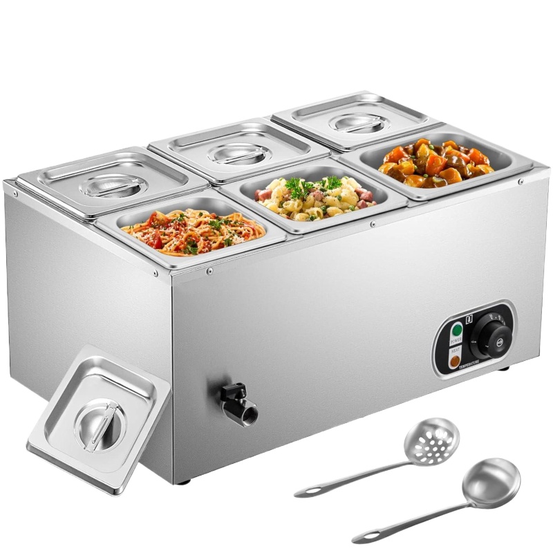 6 tanques comercial bain marie - Bain Marie Food Warmer avaliação e preço