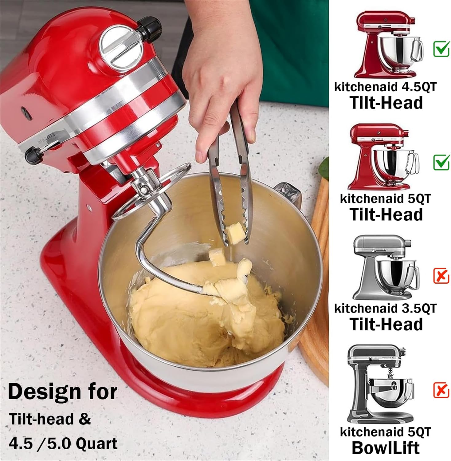 Gancho de Massa em Aço Inoxidá - Commercial Kitchenaid avaliação e preço