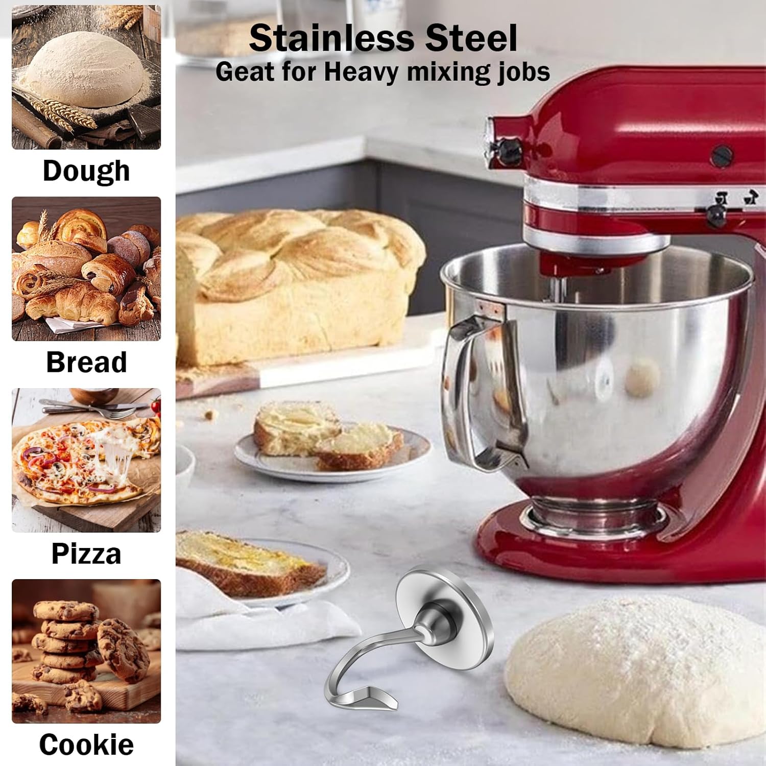 Gancho de Massa em Aço Inoxidá - Commercial Kitchenaid avaliação e preço