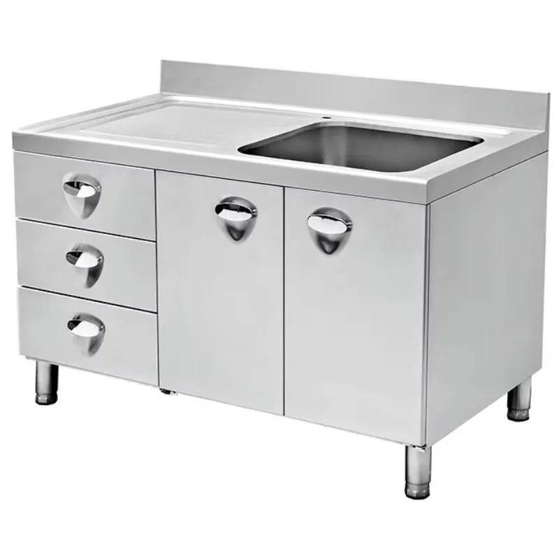Mesa de armazenamento de cozin - Commercial Kitchen Sink avaliação e preço