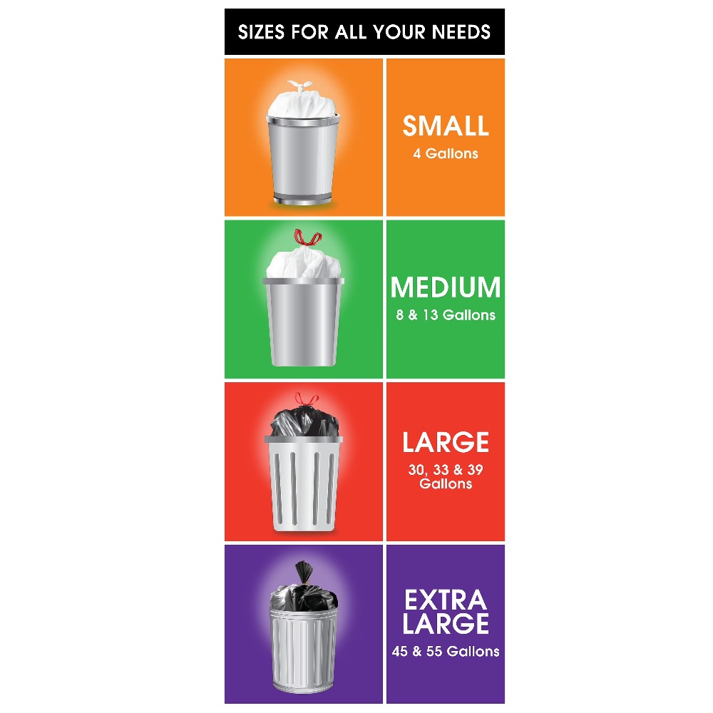 Sacos de Lixo com Cordão 8 Gal - Commercial Kitchen Use avaliação e preço