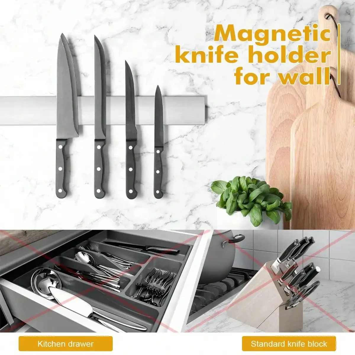 Suporte de faca magnético Lees - Commercial Kitchen Knife Holder avaliação e preço