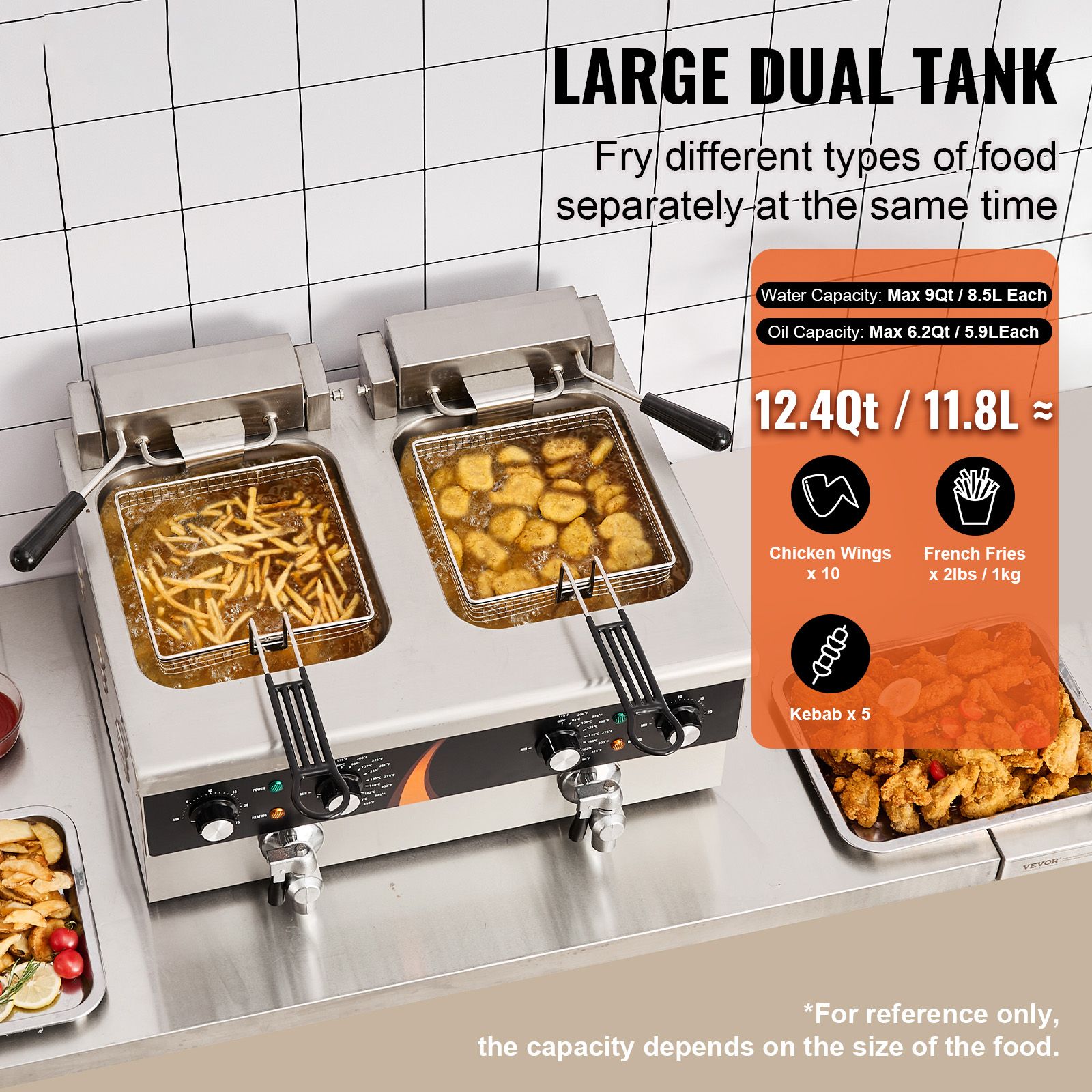 Fritadeira Comercial 3500W, Fr - Commercial Kitchen Use avaliação e preço